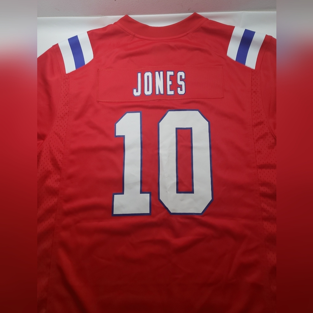 Nike On Field New England Patriots #10 Mac Jones Red Game Jersey NFLPA
